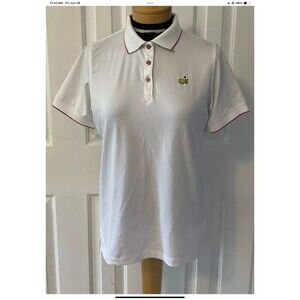 Magnolia Lane Collection Master's Logo Augusta Golf White Polo Shirt Size M